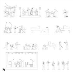 Cad Performance People 3 DWG | Toffu Co Section Drawing, Architectural Presentation, Architecture People, Architecture Collage, Cad Drawing, People Illustration