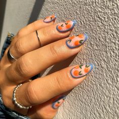 Nail Specialist, Fruit Nail Designs, Neat Nails, Fruit Nail Art, Blue Nail, Manicure Y Pedicure, Unique Nails