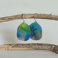 Multicolor Cadmium-free Earrings For Gift, Artsy Matching Drop Earrings Jewelry, Artsy Multicolor Nickel Free Earrings, Artisan Drop Earrings With Artistic Design, Artistic Design Drop Earrings, Unique Blue Drop Earrings, Artistic Turquoise Jewelry With Matching Earrings, Adjustable Blue Jewelry With Artistic Design, Artsy Teardrop Earrings With Ear Wire