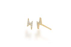 14k yellow gold, 0.06tw diamonds, 0.23" long. 14k Yellow Gold Pierced Diamond Earrings, 14k Yellow Gold Earrings With Diamond Accents, 14k Gold Diamond White Pierced Earrings, 14k Gold Diamond White Earrings, Gold 14k Single Diamond Earrings, Yellow Gold Diamond Accent 14k Earrings, 14k Gold Diamond Earrings With Pave Setting, 14k Gold Diamond Earrings With Single Diamond, Yellow Gold Diamond Earrings With Accents In Sterling Silver