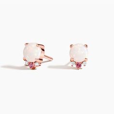 Opal and Tourmaline Diamond Earrings Elegant Rose Gold Pink Opal Jewelry, Fashionable Earrings, Sparkle Jewelry, Brilliant Earth, Rose Gold Earrings, Pink Tourmaline, Fashion Earrings, Tourmaline, Diamond Earrings