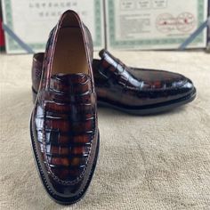 Looking for a pair of dress shoes that is comfortable, and looks super-cool, all at once? Then, try these glossy dress shoes. These dress shoes with a pointed-toe and slip-on closure will add a stylish finishing touch to your outfit while heading for parties and formal events. Crafted from high-quality crocodile skin upper, these hand-painted dress shoes are comfortable to wear.

Specifications




Upper Material: Crocodile Skin

Toe Shape: Pointed Toe

Shoes Type: Casual Business

Season: Sprin Glossy Dress, Hand Painted Dress, Man Party, Exclusive Shoes, Crocodile Skin, Shoes Collection, Pointed Toe Shoes, Mens Fashion Shoes, Toe Shoes