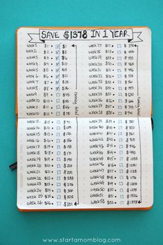 Create a Bullet Journal 52 Week Money Challenge, Journal Guide, How To Bullet Journal, Saving Tracker, Monthly Planning, Creating A Bullet Journal, Saving Plan, Bullet Journal How To Start A, Journaling Inspiration