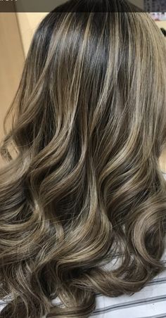 Brunette Hair With Blonde Lowlights, Brown Hair White Streak, Cold Blonde Highlights, Cool Tone Highlights Brunettes, Ash Blonde Balayage Brunette, Ashy Brown, Babylights Balayage, Baylage Hair, Balayage Long Hair