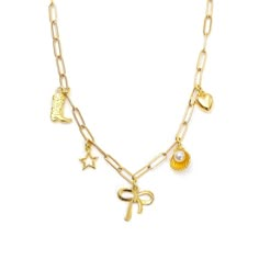 PRICES MAY VARY. 【Bow Necklace】The cutest coastal cowgirl charm necklace. Featuring a stunning bow charm at its core, a heart, pearl, cowboy boot, and star charm, this necklace is the perfect combination of coquette and dainty for an everyday look. 【Bowknot Choker Necklace Size】15.8'' in length, with 1.96'' extender chain, could be adjustable to fit for your neck, very comfortable. 【Materiale】 Made of stainless steel, very safe to wear, and it won't fade easily, 18K gold plated, very beautiful a Cute Homemade Necklaces, New York Charm Necklace, Chunky Necklace Layering, Charm Necklaces Ideas, Cute Charm Necklaces, Basic Gold Jewelry, Heart Charm Necklace, Every Jewels Necklaces, Cute Aesthetic Gifts