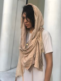 beige gray bedouin scarf/wrap  this design can be styled as a head scarf/head wrap turban/scarf /shawl order shoulders and as a corset belt. you can see instructions on how to style it on my instagram @lunaralove ( how to style video on highlights) Desert Scarf, Scarf Head Wrap, Wrap Turban, Ways To Wear A Scarf, Scarf Head, Head Wrap Scarf, Scarf Belt