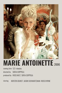 the movie poster for marie antonioette, starring as marilyn monroe in an old fashion show