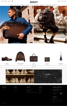 the website is designed to look like it has many different items on display, including shoes and bags