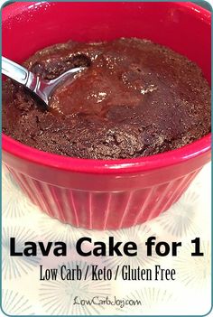 lava cake for 1 low carb / keto / gluten free