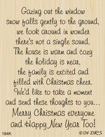 a christmas poem written in wood with the words merry new year and snowflakes