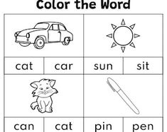 a worksheet with words and pictures to help students learn the word's