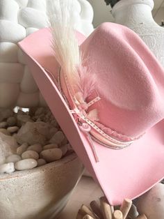 Women's cowboy hat  Boots not included  Decorative wool cowboy hat.  Geo quarts charm attached One size fits most  56-58  Adorable   All sales final. Birthday girl, bride to be, bachelorette fun.  Need a different color ? Message me. ivory pink, champagne , whites and creams and silvers, pinks and golds Cheap Pink Cowboy Hat With Curved Brim, Cheap Pink Brimmed Cowboy Hat, Cheap Pink Rodeo Hat, Cheap Pink Country Hats, Luxury Pink Western Hat, Cheap Pink Country Style Hat, Cowboy Hats With Matching Boots, Pink Cowgirl Hats Party, Cheap Pink Short Brim Cowboy Hat