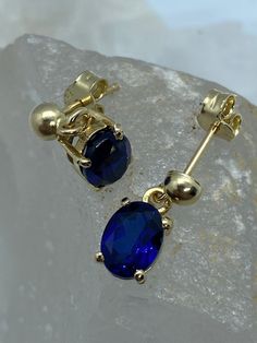 Sapphire Earrings - Sapphire Drop Earrings - Natural Blue Sapphire Gemstone - Sapphire Jewelry - Sapphire Stud Earrings - Blue Sapphire Gold *100% naturel gemstone *14k solid gold *solid gold (NOT plated) *gemstone: sapphire *stone shape sapphire: oval *stone sapphire : 6x8 mm. *stone sapphire ct. : 2.50-3.00 ct. *stones sapphire : 2 pc. Sapphire Birthstone Earrings For Formal Occasions, Oval Sapphire Earrings With 17 Jewels, Sapphire Birthstone Earrings In Fine Jewelry, Sapphire Birthstone Earrings Fine Jewelry, Sapphire Earrings For Pierced Ears, Sapphire Earrings As A Gift, Pierced Sapphire Earrings As Gift, Sapphire Earrings With Multiple Jewels, Sapphire Earrings With 17 Jewels For Gift