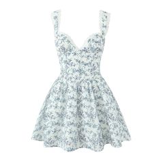 Indulge in the elegant femininity of the Holvig Blue White Floral Lace Corset Mini Dress with Boning for Women. This stunning mini dress features a flattering fit and flare silhouette, with a V-neckline and delicate spaghetti straps for a sweet and alluring look. The lace detailing adds a touch of romance, while the above-the-knee length keeps it modern and chic. Crafted from a cotton blend fabric with non-stretch elasticity, this dress offers a comfortable regular fit. The back zipper closure ensures ease of wear, while the dropped waistline creates a sophisticated silhouette. The white color and floral print pattern make it perfect for summer occasions. With no high-concerned chemicals used in the manufacturing process, this dress is both stylish and safe for wear. The sleeveless design Lace Corset Mini Dress, Kiss Dress, Summer Details, Casual Sundress, Corset Mini Dress, Flowy Maxi Dress, Mini Dresses For Women, Bodycon Fashion, Versatile Dresses