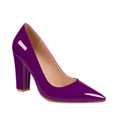 TAAFO Women Dress Shoes Crocodile Block Heel Pumps Office Ladies Heeled Shoes Red High Heels Pumps For Women 10cm solid green-6 Purple Fitted Heels With 4-inch Heel, Purple Patent Leather Party Heels, Purple Patent Leather Heels For Party, Purple Block Heel Evening Heels, Purple Round Toe Heels For Office, Purple Patent Leather Heels With Pointed Toe, Chic Purple Closed Toe Heels, Purple Block Heel Heels For Formal Occasions, Purple Pointed Toe Heels For Evening