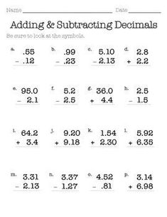 adding and subtracting decimals worksheets pdf. There are any references about adding and subtracting decimals worksheets pdf in lyraanthea.my.id. you can look below. I hope this article about adding and subtracting decimals worksheets pdf can be useful for you. Please remember that this article is for reference purposes only. #adding #and #subtracting #decimals #worksheets #pdf Decimal Addition And Subtraction, Addition And Subtraction Of Decimals, Subtracting Decimals Worksheet, Adding And Subtracting Decimals, Decimals Addition, Grade 5 Math Worksheets, Adding Decimals, 5th Grade Worksheets, Subtracting Decimals