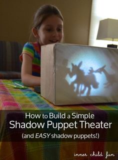 Build a Simple Shadow Puppet Theater and EASY shadow puppets -- great for encouraging lots of imaginative story telling fun! Totoro Pumpkin, Shadow Puppet Theater, Pumpkins Carving, Farmhouse Pumpkins, Pumpkin Paint, Unicorn Pumpkin, Artificial Pumpkins, Pumpkin Pumpkin, Puppet Theater