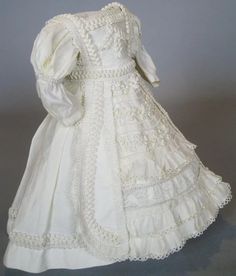 Antique Trinkets, Bru Dolls, Historical Sewing, Effanbee Dolls, Heirloom Dresses, History Fashion, Victorian Clothing, Antique Dress