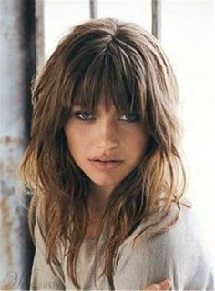 Bangs With Medium Hair, Hair Envy, Hair Today, Layered Hair, Hairstyles With Bangs, Wavy Hair, Medium Length Hair Styles, Hair Trends