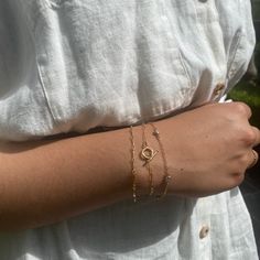 Our three best selling bracelets that make an amazing stack is finally get sold in a stack! This stack includes: Leora bracelet, Toggle bracelet and the Sylvia bracelet. Gold Filled Available in sizes 5.5", 6", 6.5", 7", 7.5" and 8" Everyday Diamond Bracelet With Adjustable Chain, Everyday Stackable Round Bracelets, Everyday Stackable Chain Bracelet, Everyday Stackable Round Diamond Bracelet, Adjustable Stackable Charm Bracelet For Everyday, Everyday Stackable Diamond Bracelet, Everyday Stackable Round Gold Bracelet, Everyday Stackable Gold Bracelet, Minimalist Stackable Pearl Bracelet For Everyday