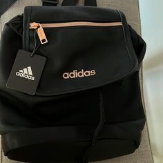 Adidas Black Backpack New W Tags Adidas Shoulder Bag With Adjustable Strap For Travel, Sporty Back To School Bags, Adidas Everyday Bags For Back To School, Adidas Black Backpack For Travel, Adidas Shoulder Bag For Everyday Use, Adidas Black Backpack With Zipper Closure, Back To School Adidas Backpack, Adidas Bags For Daily Use And Back To School, Adidas Shoulder Bag For Travel