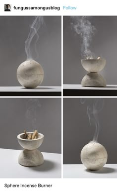 Sacred Space At Home, Concrete Diy Projects, Incense Cone, Diy Ceramic, Keramik Design, Concrete Crafts, Cement Crafts, Pottery Crafts, Diy Pottery