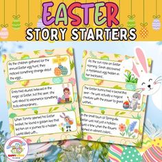 the easter story starter book is open and ready to be read