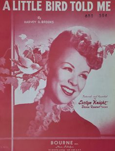 an old movie poster with a woman smiling and flowers in her hair on the cover