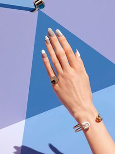 How to create gorgeous geometric nails with the cleanest lines. Nail Photoshoot, White Summer Nails, Line Nail Art, Geometric Nail Art, Cute Short Nails, Jewelry Photography Styling, Unicorn Nails, Geometric Nail, Lines On Nails