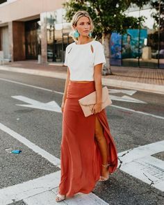 Drop Dead Gorgeous Maxi Skirt - Rust Latin American Style Fashion, Tops With Maxi Skirts, Short Flowy Wedding Dresses, Womens Maxi Skirt, Work Clothes 2023, Maxi Skirts 2022, Spring Casual Wedding Outfit Guest, 40 Year Old Wardrobe For Women, Womens Maxi Dresses Classy