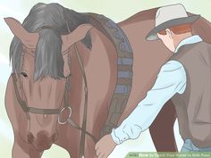 a man standing next to a brown horse