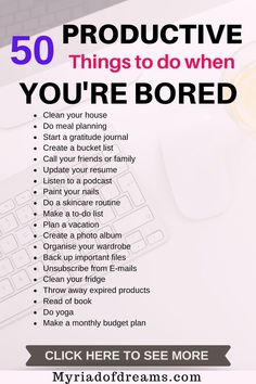 the top ten things to do when you're bored on your blog or website