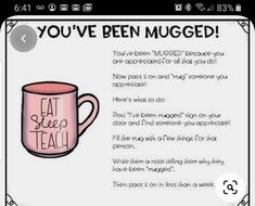 a coffee mug with the words you've been mugged