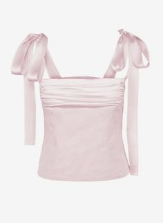 Cute pink coquette ribbon bustier 🎀 #pink #ribbon #bow #bows #coquette #babypink #bustier #top #cute #fashion #style #trendy #girly Ivory Silk, Modern Wardrobe, Dream Clothes, Staple Pieces, Fashion Killa, Gossip Girl, Cute Tops, Lana Del Rey, Clothing Items