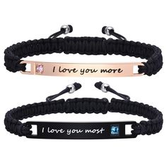 PRICES MAY VARY. 💗【Personalized Custom Engraved Bracelet】 It's a best couple bracelet, friendship bracelet that you can personalized with your own message on it. It can be a roman numeral, a special date, a name etc. This makes it a great gift for anyone who loves unique and personalized jewelry. Great for valentine's day, birthday, Christmas, BFF birthday, graduation, son gift, father's day and more. 💗【Adjustable Rope】The bracelets can be adjusted from 6.9 inches/17.5cm to 11.2 inches/28.5cm, Matching Bracelets For Couples, Couples Custom, Nameplate Bracelet, Custom Engraved Bracelet, Bracelets For Couples, Matching Couple Bracelets, Distance Bracelets, Bracelet Matching, Bff Birthday