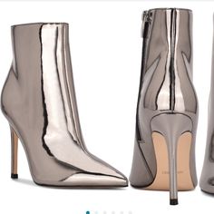 Never Worn Other Than To Try On. Nine West Shoes, Try On, Nine West, Bootie, Bootie Boots, Ankle Boots, Women Shoes, Boots, Silver