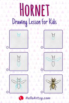 Step by step images teaching you how to draw a hornet drawing Hornet Drawing, Bumblebee Drawing, Perfect Drawing