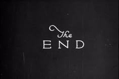 the end written in white on a black background