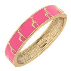 Jasmine Enamel Giraffe Hing... Preppy Accessories, Star Bangle, Preppy Jewelry, Resin Bangles, Enamel Bangle, Pink Accessories, Jewelry Accessories Ideas, Stacked Bangles, Beaded Statement Necklace