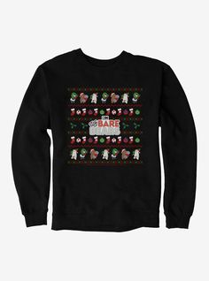 50% pre-shrunk cotton  50% polyester heavyweight fleeceWash cold; dry lowImportedListed in men's  unisex sizes We Bear Bears, Ugly Christmas Sweater Pattern, Christmas Sweater Pattern, Bear Bears, Hoodie Cartoon, Christmas Cardigan, Tall Hoodies, We Bear, Invader Zim