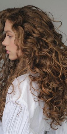 Curly Hairstyle For Women, Naturally Wavy Hair Cuts, Mousy Brown Hair, Medium Curly Hairstyles, Curly Shag, Highlights Curly, Hairstyle For Women, Natural Curly Hair Cuts, Highlights Curly Hair