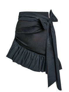 Luxury Voluminous Flared Mini Skirt, Fitted Mini Skirt, Twisted Skirt, Mini Skirt Black, Stretch Satin, The Dance, Ruffle Skirt, Dance Floor, Independent Designers Fashion