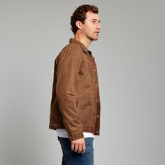 Flint and Tinder Flannel-lined Waxed Trucker Jacket | Huckberry Classic Outerwear With Corduroy Collar And Relaxed Fit, Classic Brown Utility Jacket With Corduroy Collar, Casual Winter Leather Jacket With Double-needle Stitching, Fall Cotton Rugged Shacket, Classic Fall Outerwear With Corduroy Collar, Classic Outerwear With Corduroy Collar For Fall, Classic Brown Utility Jacket For Everyday, Classic Brown Utility Jacket For Streetwear, Leather Jacket With Double-needle Stitching For Fall Outdoor