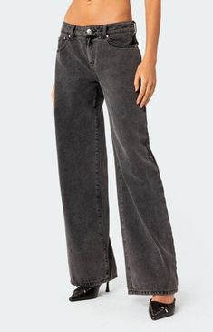 Black Low Rise Jeans Outfit, Low Waist Black Jeans, Low Rise Pants Outfit, Low Rise Jeans Outfit, Black Baggy Jeans, Low Rise Baggy Jeans, Jeans Pacsun, Jeans Low Rise, Pacsun Jeans