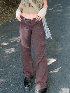 ⚡️Buy Woven Solid Straight-Leg Pants Brown L under $40.00 in Pants Online. Style: Casual, Street Color: Caramel Main Material: Cotton Blend Fit Type: Regular Design: Low Rise Waistline, Zip & Button Fastening, Functional Pockets, Multi Belt Loops. ✓2022 NEW YEAR SALE | $10 OFF OVER $75 CODE: NY1 I $25 OFF OVER $125 CODE: NY2 | $35 OFF OVER $215 CODE: NY3✓Free Shipping on all orders over $69 USD.. Check reviews and order Woven Solid Straight-Leg Pants today. New Year Sale, Pants Brown, Flare Leg Pants, New Years Sales, Exclusive Fashion, Retro Aesthetic, Pants Black, Straight Leg Pants, 90s Fashion