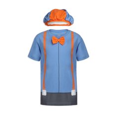 PRICES MAY VARY. Cute and Stylish Blippi Roleplay Short Sleeve Shirt and Hat for Toddler, Little and Big Kids. The Perfect Blippi Boys’ Clothing Sets Contains One Blippi Bow Tie and Suspenders Print Blue Short Sleeve Shirt and One Blippi Blue and Orange Matching Hat Dress Your Little Boy in This Adorable and Comfy 2 Piece Set Featuring His Favorite Character; Blippi! Perfect as 2T Boys Clothes, 3T Boys Clothes, 4T Boys Clothes, Size 6 Boys Clothes and Size 8 Boys Clothes The Perfect Outfit for S Playful Orange Tops For Playtime, Playful Blue T-shirt For School, Playful Fitted Blue T-shirt, Blippi Cartoon, Blippi Toys, Blippi Costume, Blippi Party, Orange Clothing, Suspenders And Bow Tie