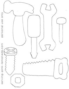 an image of tools to cut out from paper with the words, space rocket maker on it