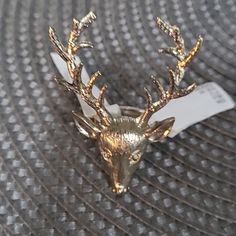 Gold Tone Deer Ring, No Size Stretchy Band. Deer Ring, Deer Rings, Ring Color, Clay Charms, Womens Jewelry Rings, Deer, Gold Tones, Charms, Women Jewelry