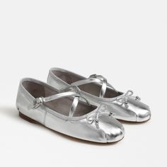 Circus NY by Sam Edelman Zuri Strap Ballet Flat | Womens Flats Silver Ballet Flats, Prima Ballerina, Jelly Flats, Slingback Flats, Silver Flats, Suede Tassel, Bow Flats, Brown Leopard, Slipper Shoes