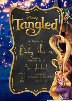 the tangled baby shower is shown in this image